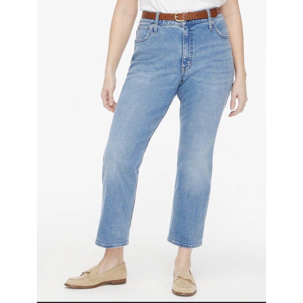 J.CREW Women's Blue Jeans Size 27 Mid Rise Flare Crop Medium Wash